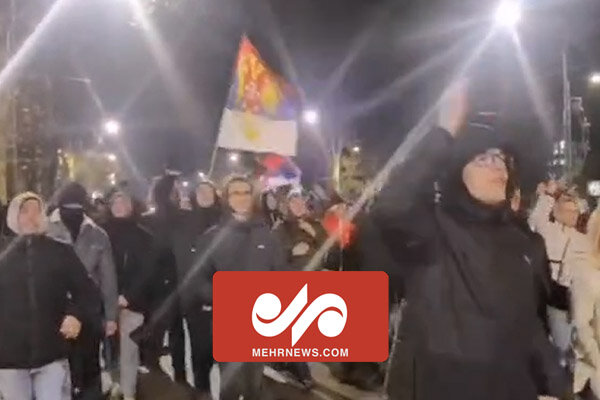تظاهرات مردم صربستان  در حمایت از صرب‌های کوزوو
