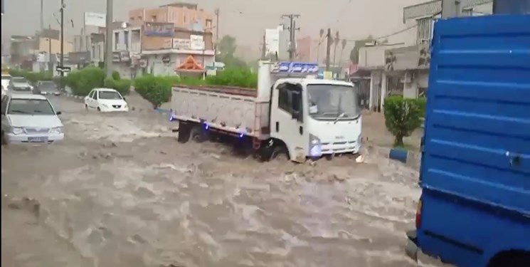 آبگرفتگی منازل بر اثر بارش باران در بندرگز