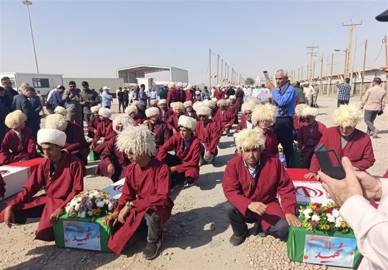 بازگشت پیکرهای مطهر ۴۶ شهید دوران دفاع مقدس/آغوش باز ترکمن‌های گلستان به روی فرزندان ایران